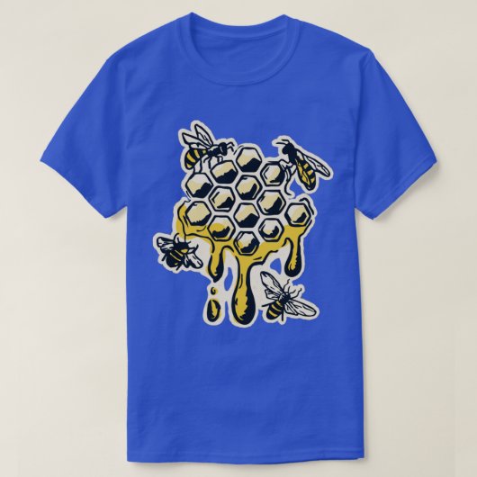 Bijen op een honingraat t-shirt (Design voorkant)