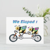 Bijen op een Tandem Bike Eloped Aankondiging (Staand voorkant)