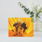 Bijen op een ventilator briefkaart (Staand voorkant)