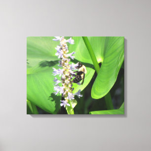 Bijen op een ventilator canvas afdruk