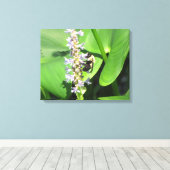 Bijen op een ventilator canvas afdruk (Insitu (Houten vloer))