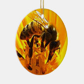 Bijen op een ventilator keramisch ornament (Rechts)