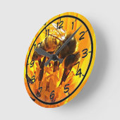 Bijen op een ventilator ronde klok (Hoek)