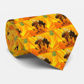 Bijen op een ventilator stropdas (Opgerold)