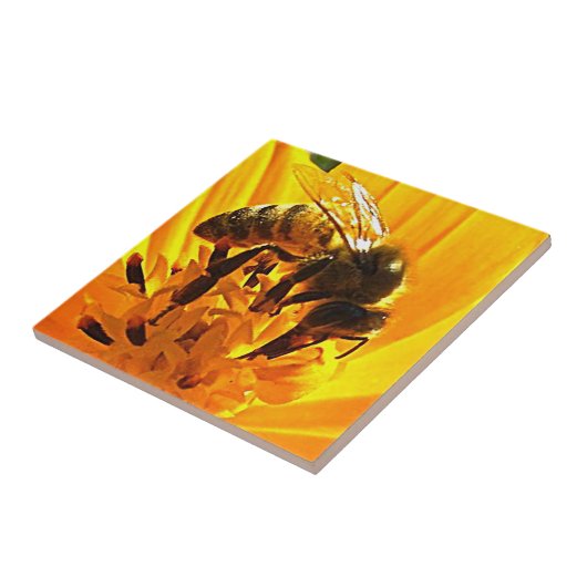 Bijen op een ventilator tegeltje (Zijkant)