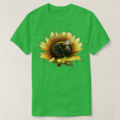 Bijen op een zonnebloem 16 t-shirt (Design voorkant)