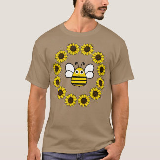 bijen op een zonnebloem 35 t-shirt