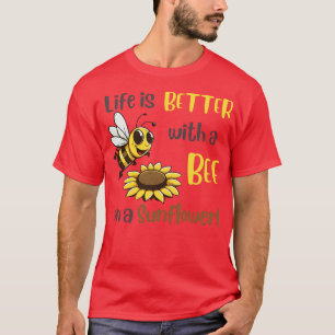 Bijen op een zonnebloem 68 t-shirt