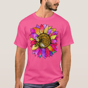 Bijen op een zonnebloem 77 t-shirt