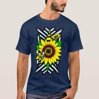 Bijen op een zonnebloem 85 t-shirt