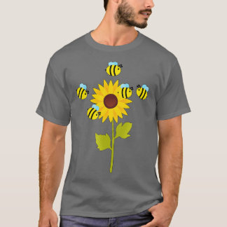 Bijen op een zonnebloem 93 t-shirt