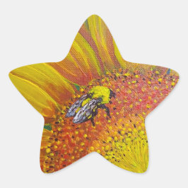 Bijen op een zonnebloem Stickers