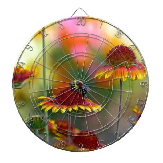 Bijen op Gaillardia Dartbord (Voorkant)