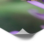 Bijen op geel en Paars ventilator Poster (Hoek)