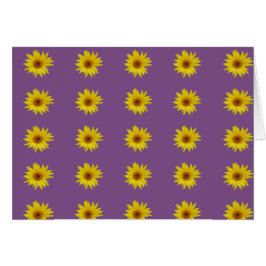 Bijen op geel zonnebloempatroon op paarse