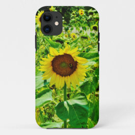 Bijen op gele zonnebloem iPhone 11 hoesje