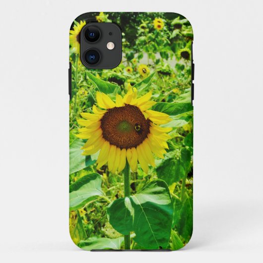 Bijen op gele zonnebloem Case-Mate iPhone case (Achterkant)