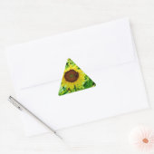Bijen op gele zonnebloem sticker (Envelop)