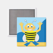 Bijen op het strand magneet (Voorkant / Achterkant)