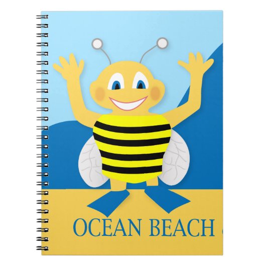 Bijen op het strand notitieboek (Voorkant)
