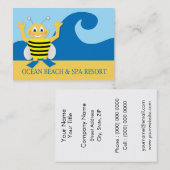 Bijen op het strand visitekaartje (Voorkant / Achterkant)