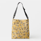 Bijen op Honeycomb Bag Crossbody Tas (Achterkant)
