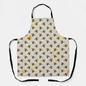 Bijen op Honeycomb Pattern Gold Grey Schort (Voorkant)