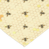 Bijen op Honeycomb Pattern Gold Yellow Korte Tafelloper (Hoek)