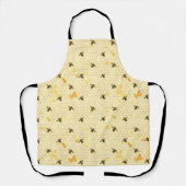 Bijen op Honeycomb Pattern Gold Yellow Schort (Voorkant)