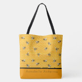 Bijen op Honeycomb personaliseren Tote Bag (Achterkant)