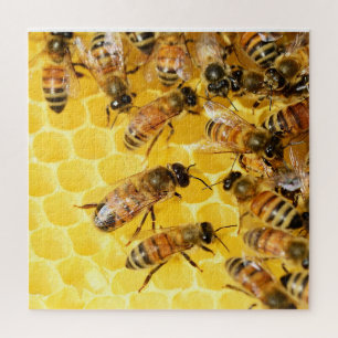 Bijen op Honeycomb - Puzzle Legpuzzel