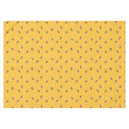 Bijen op Honeycomb Tafelkleed (Voorkant (Horizontaal))