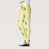 Bijen Op Honingraat Geel Leggings (Links)