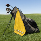 Bijen op honingraat golfhanddoek (Groen)