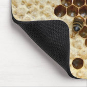 Bijen op honingraat muismat (Hoek)