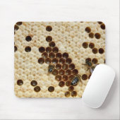 Bijen op honingraat muismat (Met muis)
