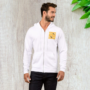 Bijen op honingraten Mannen full-zip Hoodie