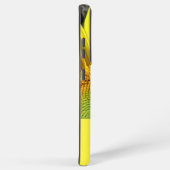 Bijen op Initiaal met zonnebloem Letter-monogram Samsung Galaxy Hoesje (Rechterkant)