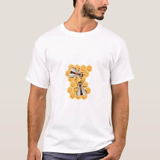 bijen op komkommer t-shirt (Voorkant)