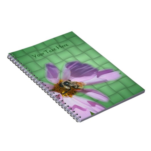 Bijen op kosmos Natuur Notitieboek (Rechterzijde)