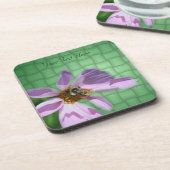 Bijen op kosmos, ventilator Natuur Onderzetter set (Linkerzijde)