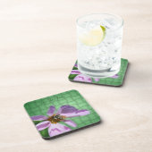 Bijen op kosmos, ventilator Natuur Onderzetter set (Rechterzijde)