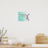 Bijen op Lavendel met Quote over Bijen Print (Keuken)