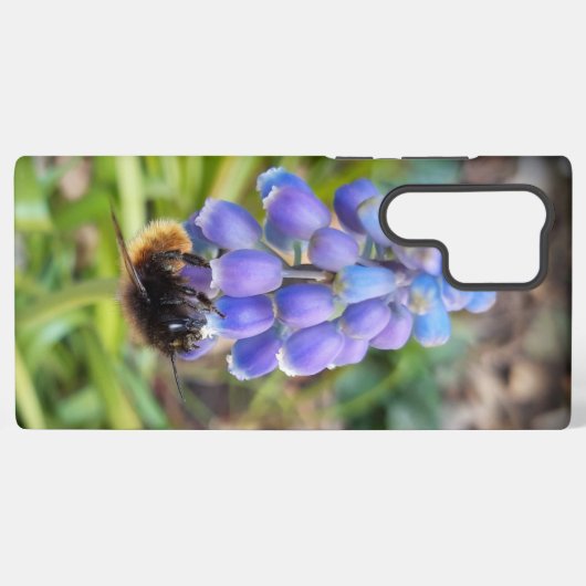 Bijen op Muscari Armeniacum, Grape Hyacinth Samsung Galaxy Hoesje (Achterkant horizontaal)