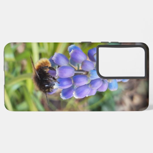 Bijen op Muscari Armeniacum, Grape Hyacinth Samsung Galaxy Hoesje (Linkerkant)