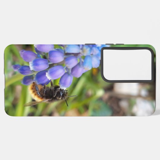 Bijen op Muscari Armeniacum, Grape Hyacinth Samsung Galaxy Hoesje (Linkerkant)