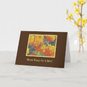 BIJEN OP ORANJE CHRYSANT / BEZIG GEWEEST ALS EEN B KAART (Gele Bloem)