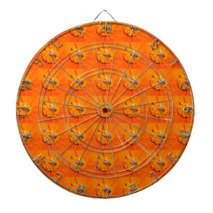 bijen op oranje dartboard dartbord