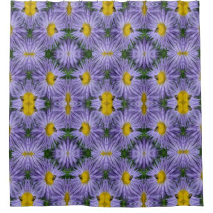 Bijen op paarse bloemen Natuur Abstract Douchegordijn