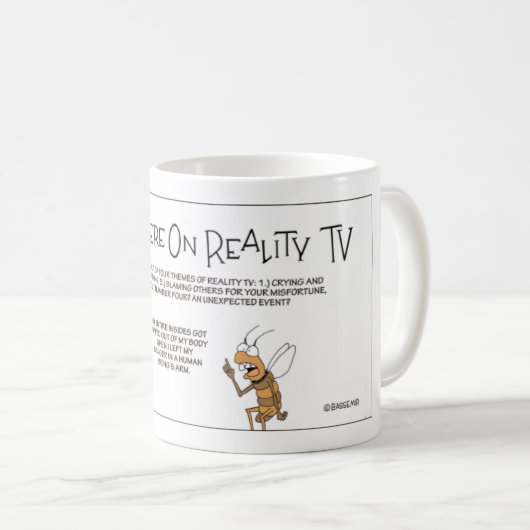 Bijen op Reality TV Koffiemok (Voorkant rechts)